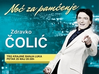 Zdravko Čolić 25. maja u Banjaluci