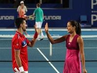 Ana i Novak na terenu Rolan Garosa