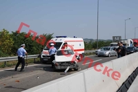 Panda udarila u golf, motocikl u kamion