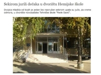 Novi Sad: Jurili učenika sjekirom?