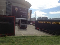 Šleperi sa opremom za koncert Bijonse stigli pred Kombank arenu
