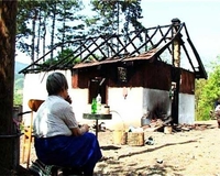 Višegrad: Izgorjela kuća Jevte Gogića FOTO