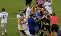 Hrvat udario Srbina nogom u prsa tokom meča plej-ofa LŠ VIDEO
