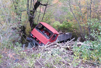 Prevrnuo se kamion sa drvima, dvojica teže i jedan lakše povrijeđen