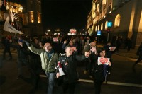 Након мирне шетње, Драгичевић позвао окупљене грађане да се разиђу