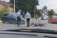 Sudar automobila i motocikla u Zalužanima