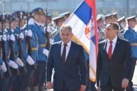 Vulin priredio svečani doček za Šojgua ispred Palate Srbija