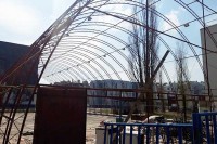 Источно Ново Сарајево: Почело уклањање кровне конструкције балон сале