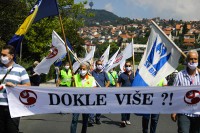 Radnici protestvovali ispred Vlade FBiH: Povucite Zakon o radu, nećemo biti moderni robovi