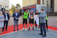 Dodik, Cvijanovićeva i Radojičić sa srskim reprezentativcima u basketu "tri na tri":Šampioni promovišu sport i saradnju Srbije i RS