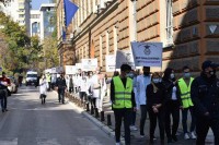 Studenti Medicinskog fakulteta u protestnoj šetnji