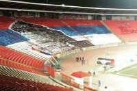 Navijači “Crvene Zvezde” postavili scenografiju u čast mitropolitu  Amfilohiju