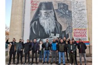 У Билећи осликан мурал митрополита Амфилохија