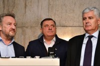 Dodik, Čović i Izetbegović sa Nelsonom i Satlerom o 14 prioriteta