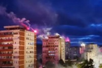 Navijači Borca veličanstvenim vatrometom proslavili dobijanje UEFA licence VIDEO
