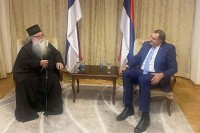 Hrizostom, Dodik: Početi izgradnju nove crkve u Konjević Polju