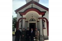 Svetogorski monah Domentijan na liturgiji u crkvi u Zalužanima