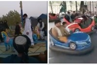Talibani sa puškama upali u luna park: Vozaju se autićima i okreću na ringišpilu