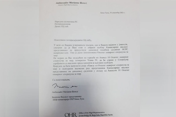 Odluka ostaje nepromjenjena