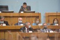 Zlatno-žute trakice na reverima poslanika NSRS