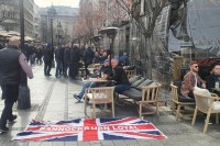 Navijači Rendžersa "okupirali" centar Beograda