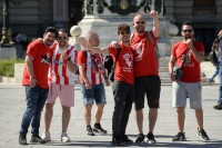 Navijači Olimpijakosa i Efesa u centru Beograda