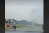 Zapalio se autobus kod Doboja