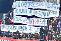 Skrivena poruka navijača Srbije u Podgorici