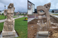 Pale: Postavljene dvije kamene skulpture