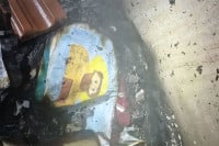 Crtež Svetog Save jedini sačuvan u požaru (FOTO/VIDEO)