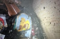 Kuća izgorjela, Sveto pismo, ikona Bogorodice i crtež Svetog Save ostali čitavi