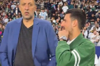 Đoković i Divac ušli na teren da pozdrave Joveljića, fudbaler se oduševio