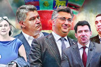 Izbori u Hrvatskoj: Skandiranje "POBJEDA" u štabu HDZ-a