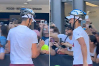Nole snimljen prvi put nakon incidenta: Kaciga glavu čuva (VIDEO)