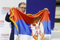 Вучић развио српску тробојку: Ову заставу никада неће побиједити!