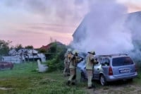 Izazvao saobraćajnu nezgodu pa zapalio automobil (FOTO)