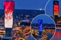 Кула Београд засијала бојама застава Њемачке, Србије и ЕУ