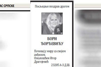 Oproštaj od legendarnog Bore i u čituljama "Glasa Srpske”