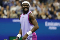Američki teniser Frensis Tijafo igra na ATP turniru u Beogradu