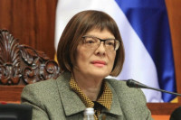 Gojković osudila nasilje nad zastavom Srbije