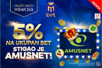 Stigao je Amusnet: Mbet vraća 5% na ukupan bet!