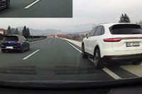 Opasna situacija na auto-putu u BiH: Trka golfa i poršea (VIDEO)
