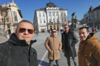 Bivši igrači došli da podrže Borac u Ljubljani
