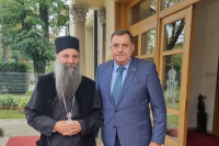 Dodik danas u Banjaluci sa patrijarhom Porfirijem