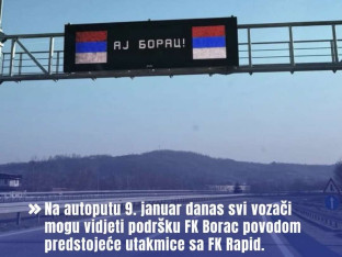 Poruke sa autoputa 9. januar: Aj Borac!