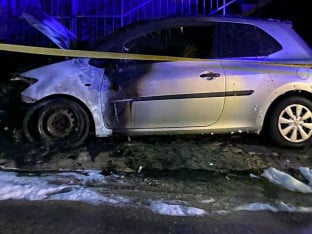 Zapaljen automobil Nebojše Vukanovića (FOTO, VIDEO)