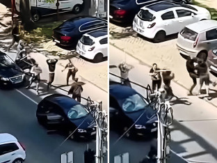 Unakazili ih letvama, pa smrskali automobil! Novi snimci haosa u Zemunu