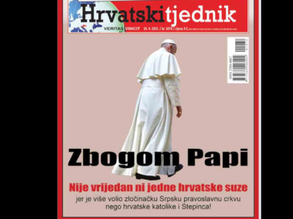 Hrvatske novine: Papa nije vrijedan nijedne hrvatske suze, zbog bliskosti SPC