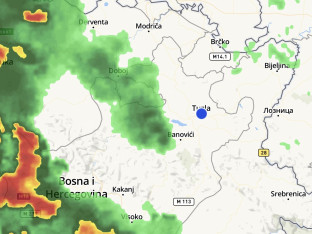 Pratite kretanje nevremena prema BiH