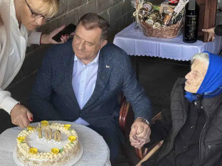 Dodik u Stričićima na stotom rođendanu bake Ljeposave